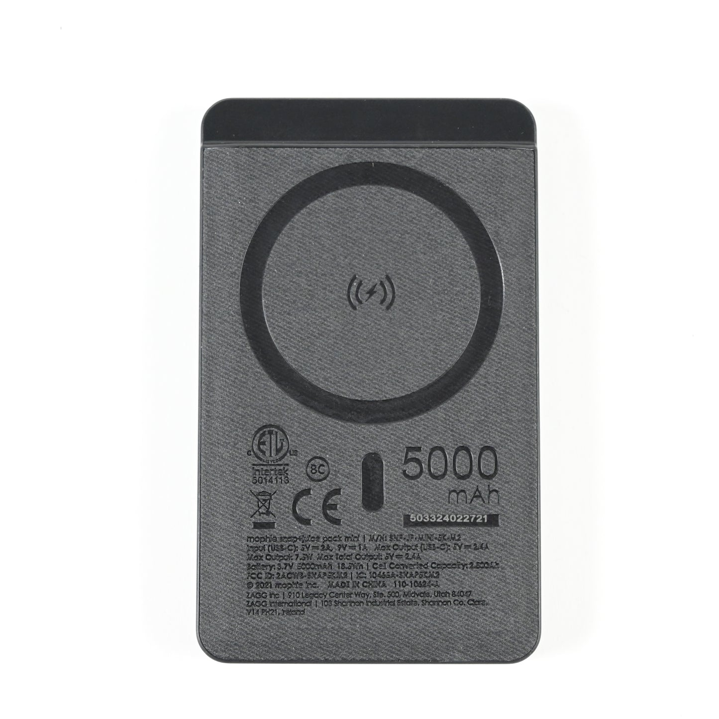 Mophie Snap+ Juice Pack Mini - Magnetic Charger with 5000 mAh - Black
