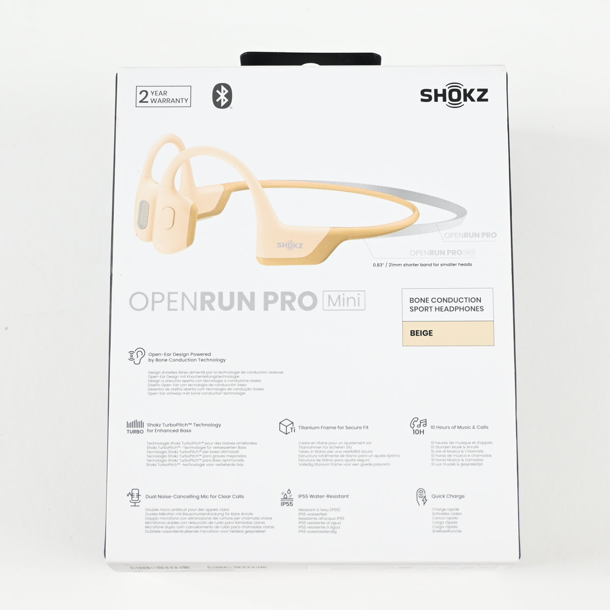 Shokz OpenRun Pro Mini Bluetooth Wireless Headphones - Beige