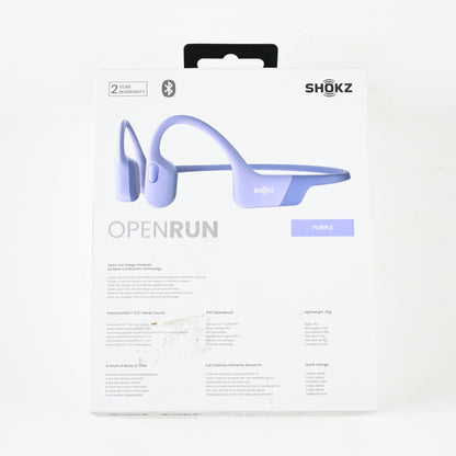 Shokz OpenRun Bluetooth Wireless Bone Conduction Headphones - Lavender
