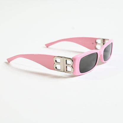 Balenciaga BB0096S 012 Womens Authentic Sunglasses Pink/Silver, 51mm - New