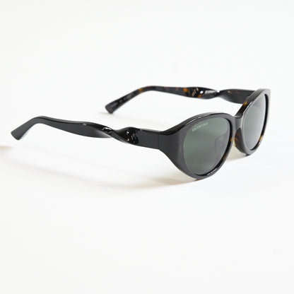 Balenciaga BB0209SA 002 Womens Authentic Sunglasses Havana/Green, 55mm - New