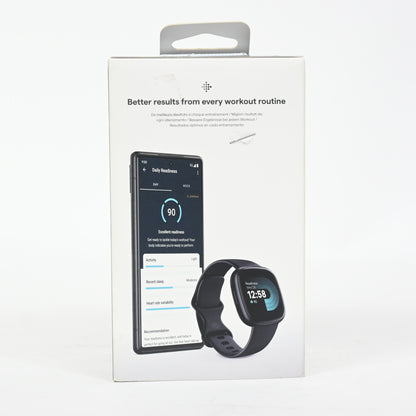 Fitbit Versa 4 Fitness Smartwatch with Daily Readiness, Black/Graphite - New