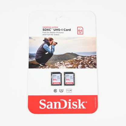 SanDisk Ultra SDXC UHS-I Card - 64 GB - 2 Cards