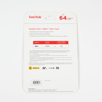 SanDisk Ultra SDXC UHS-I Card - 64 GB - 2 Cards