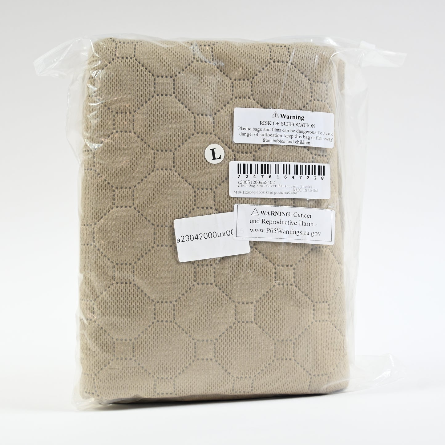 Unique Bargains 2Pcs Dog Seat Cover Reuse Car Seat Cover Nonslip Pet Seat Cover L 100x70cm Khaki Fits Most Cars