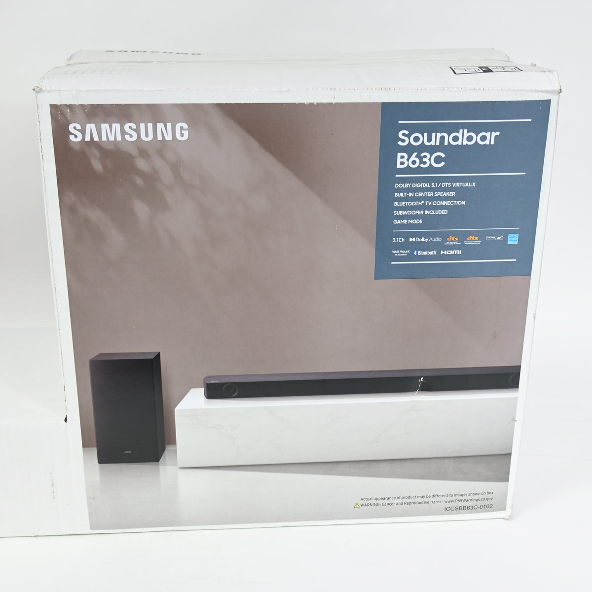 SAMSUNG B63C Bluetooth Soundbar w/ Subwoofer HW-B63C/ZA 2022 Model - Black