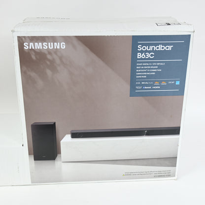 SAMSUNG B63C Bluetooth Soundbar w/ Subwoofer HW-B63C/ZA 2022 Model - Black