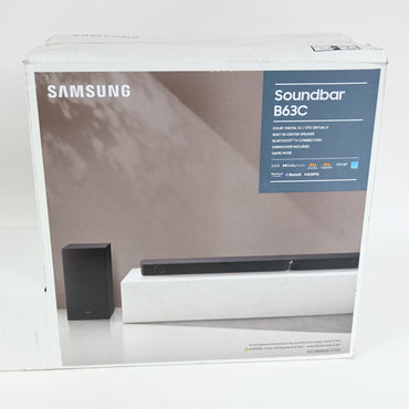 SAMSUNG B63C Bluetooth Soundbar w/ Subwoofer HW-B63C/ZA 2022 Model - Black
