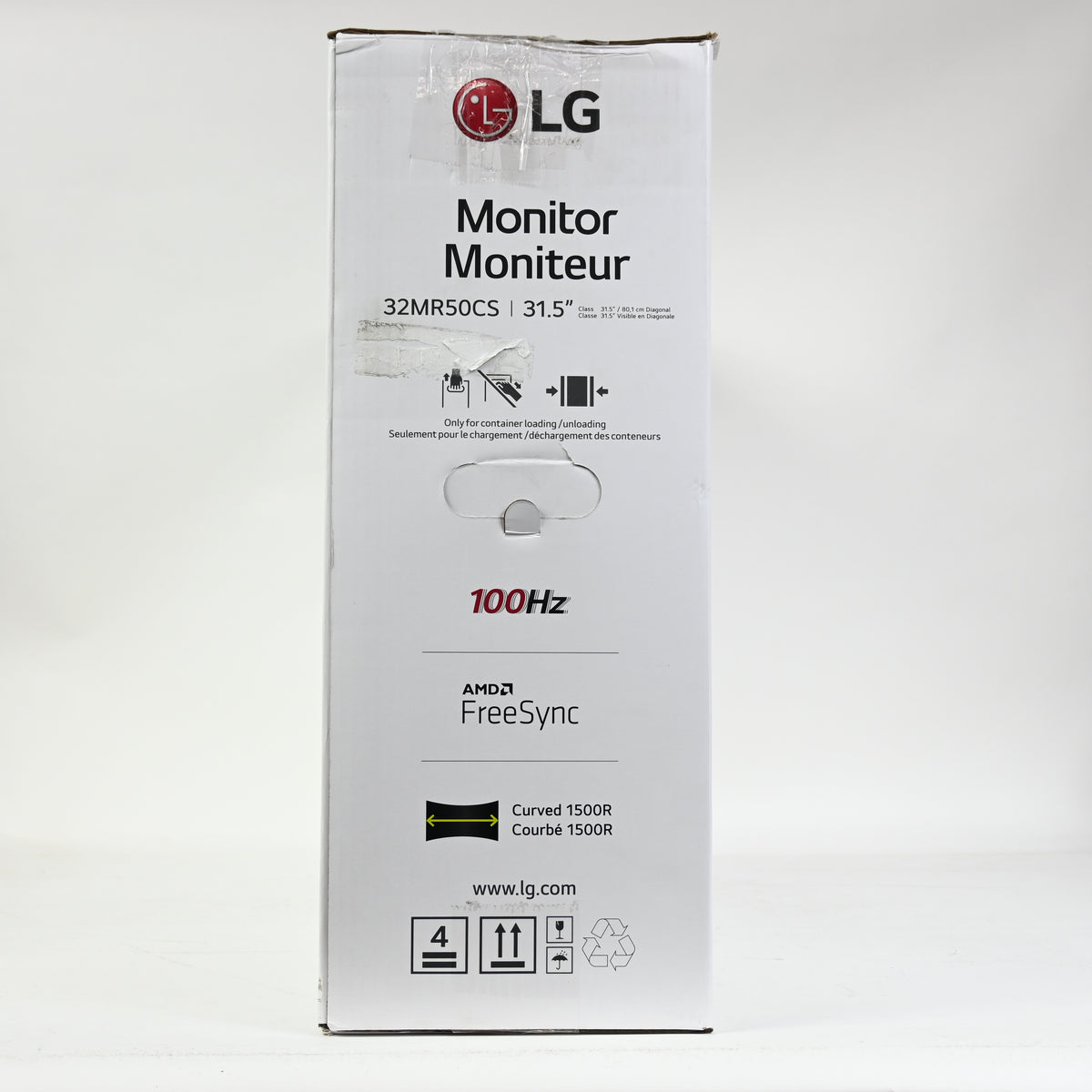 LG Curved Monitor 32" FHD 100Hz AMD FreeSync Stabilizer Tilt Stand - Black