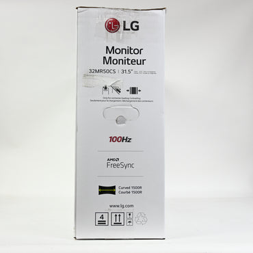 LG Curved Monitor 32" FHD 100Hz AMD FreeSync Stabilizer Tilt Stand - Black