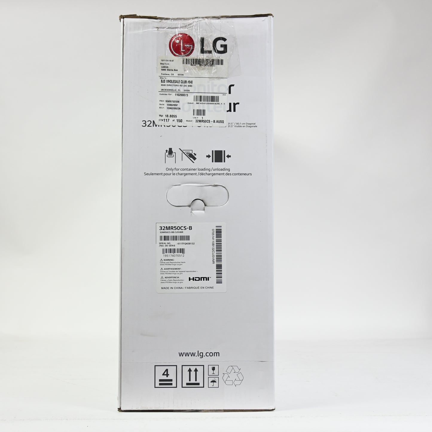 LG Curved Monitor 32" FHD 100Hz AMD FreeSync Stabilizer Tilt Stand - Black