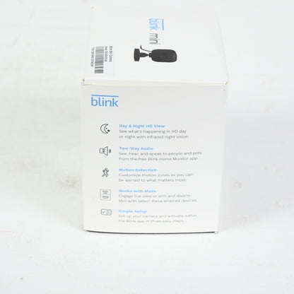 Blink Mini Indoor Security Camera 1080p Night Vision Motion Black - New