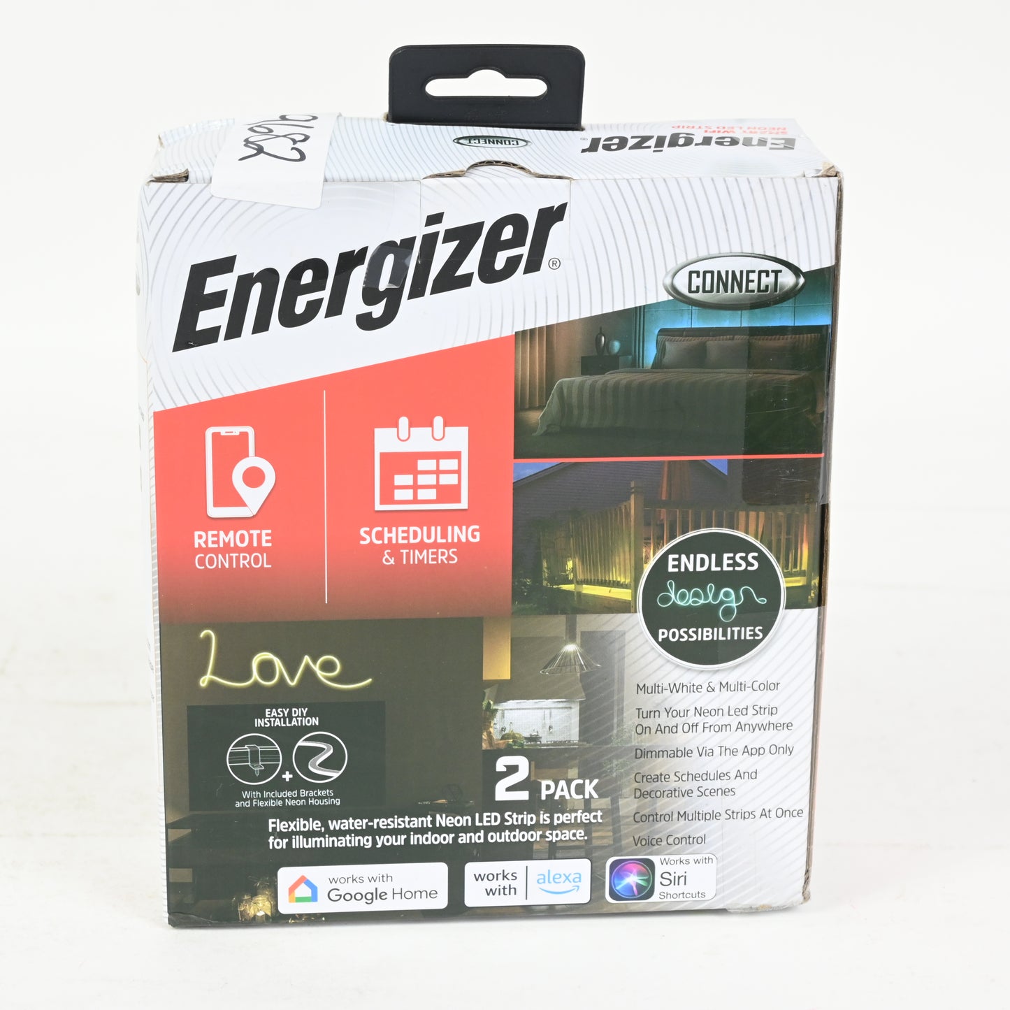 ENERGIZER 10FT NEON RGB LED STRIP 2PK