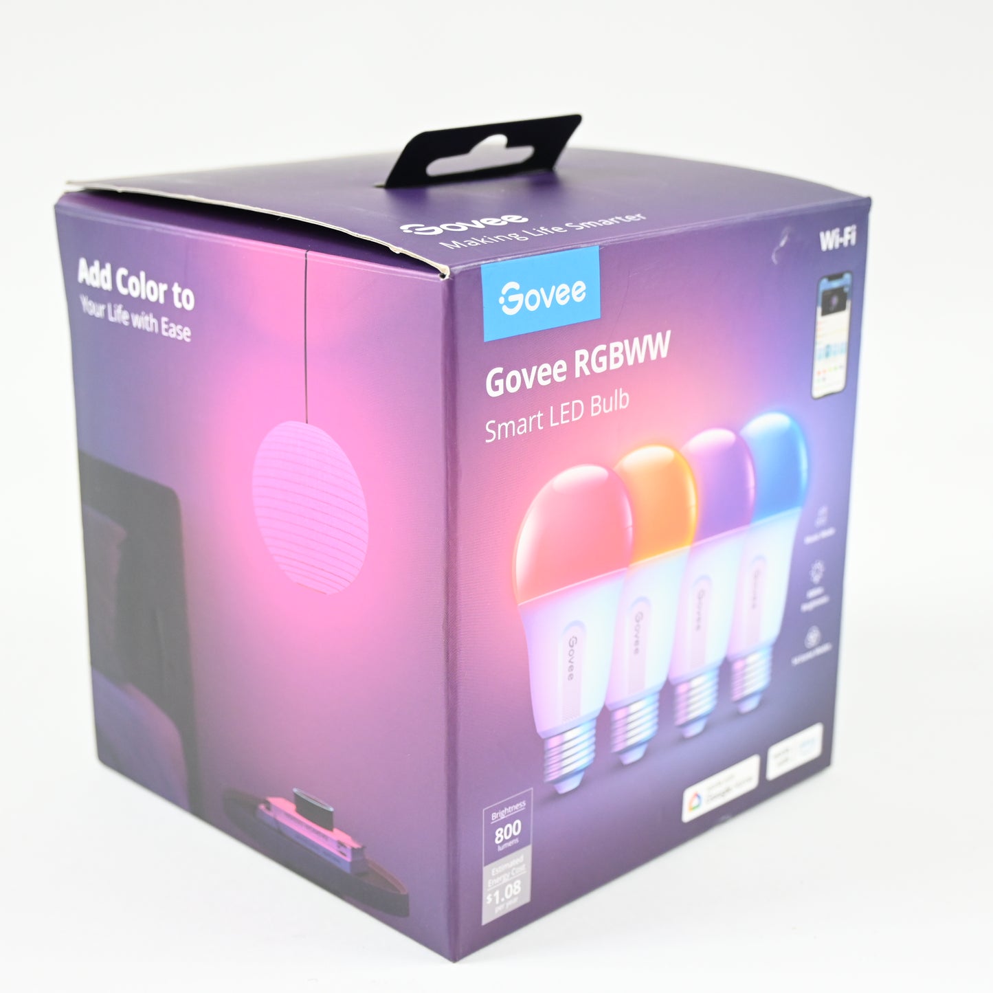 Govee Wi-Fi 800LM RGBWW 4pk LED light Bulb