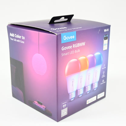 Govee Wi-Fi 800LM RGBWW 4pk LED light Bulb