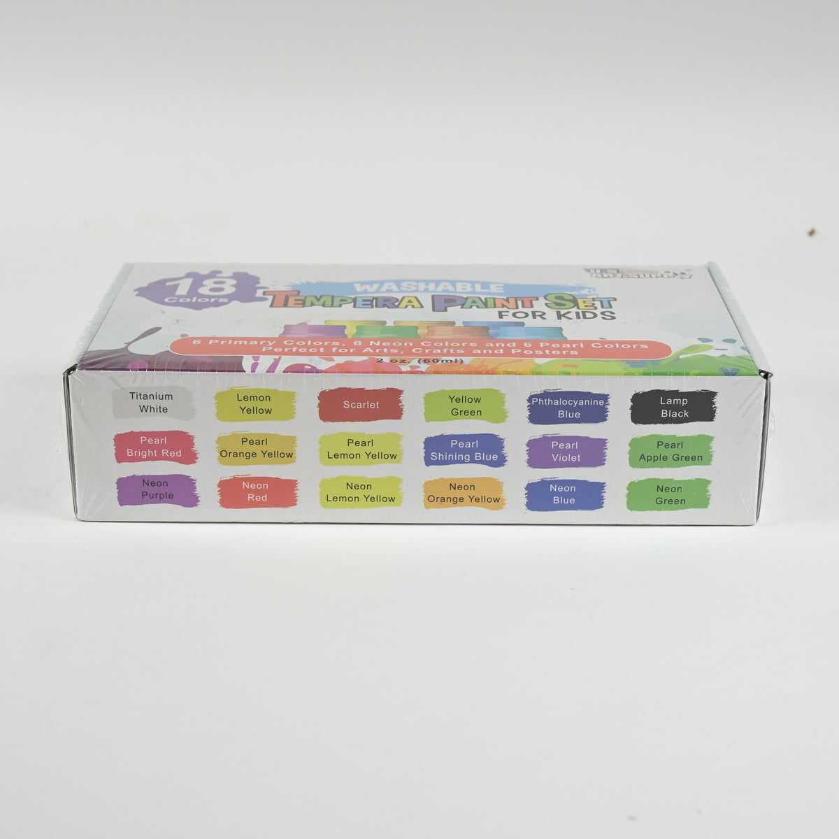 U.S. Art Supply 18 Color Washable Tempera Paint Set 2 oz Bottles - New