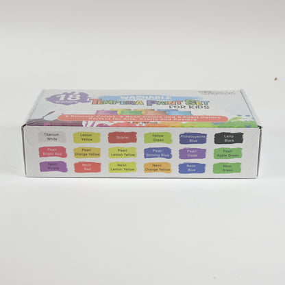 U.S. Art Supply 18 Color Washable Tempera Paint Set 2 oz Bottles - New