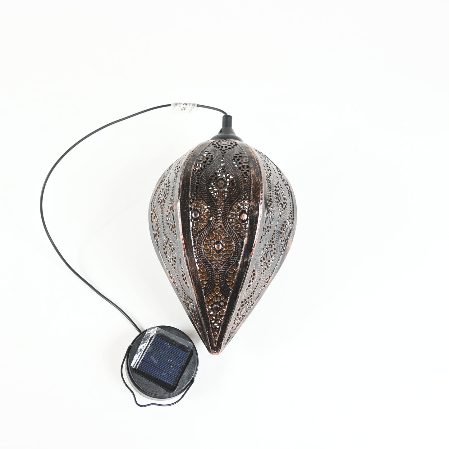 Lights4fun, Inc. 9â€ Bronze Solar Powered Pendant Outdoor Light - New