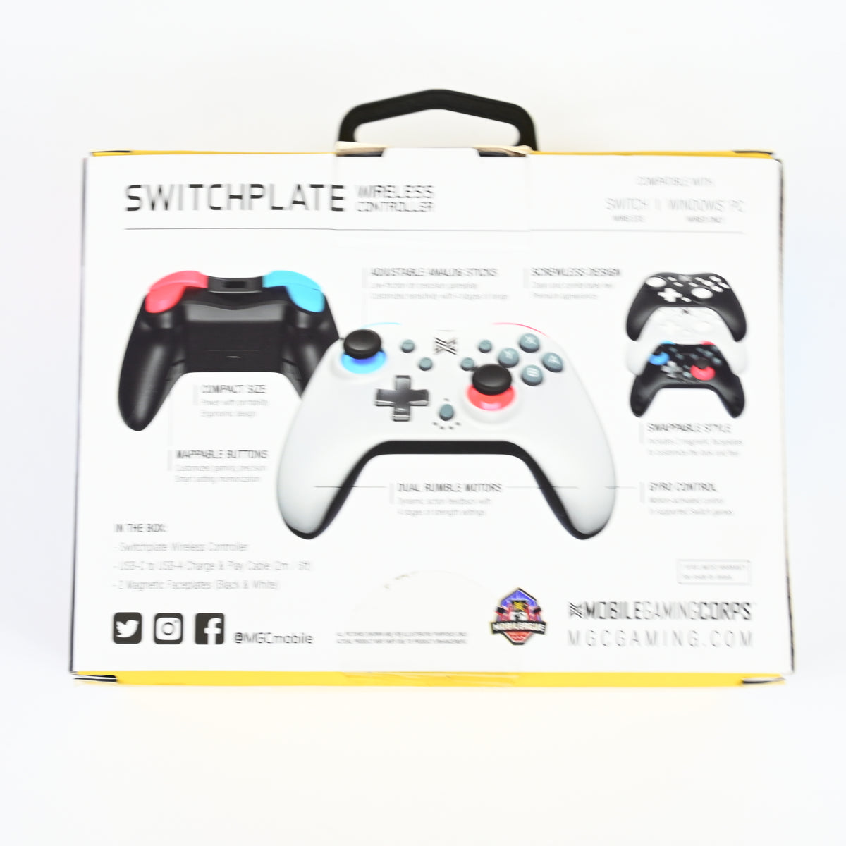 MGC Switchplate Wireless Controller for Nintendo Switch + PC - Two Faceplates