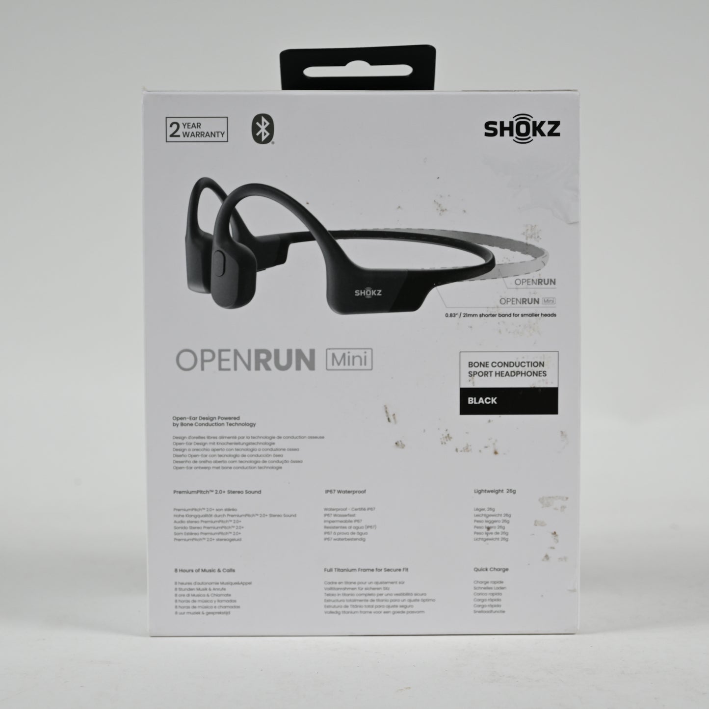 SHOKZ OpenRun MINI Wireless Bluetooth Sport Headphones Black - Grade A