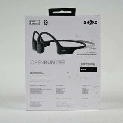 SHOKZ OpenRun MINI Wireless Bluetooth Sport Headphones Black - Grade A