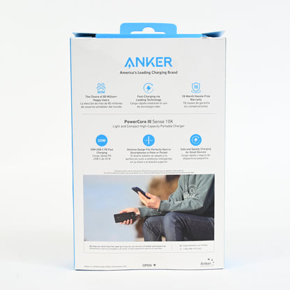 Anker PowerCore III Sense 10000mAh 20W USB-C Bank Black A1248H11-1 - Grade B
