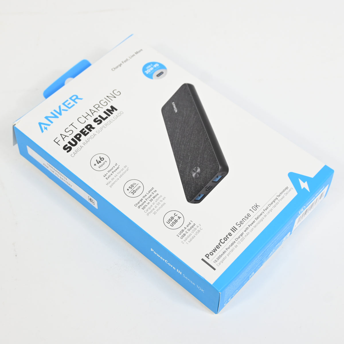 Anker PowerCore III Sense 10000mAh 20W USB-C Bank Black A1248H11-1 - Grade B