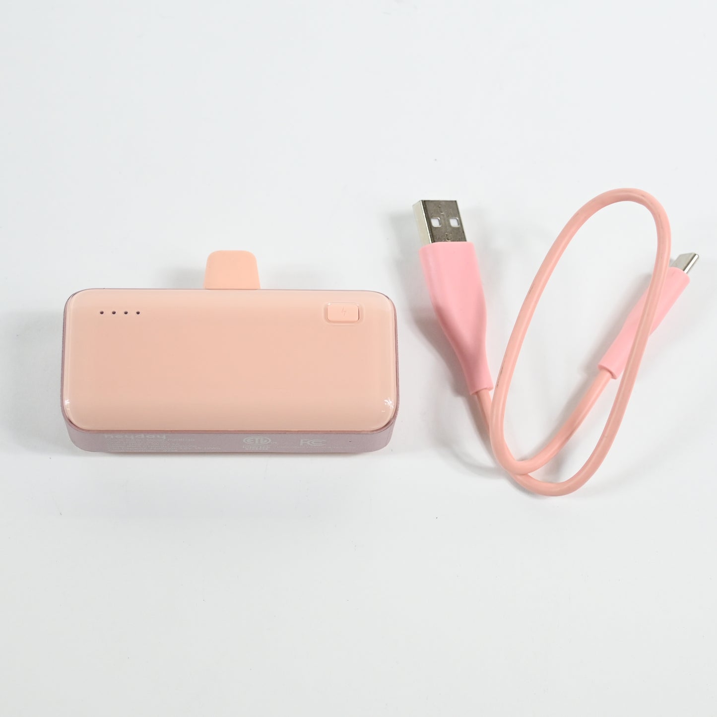 4200mAh Plug In Power Bank with USB-C Connector- heyday Peach - Grade A