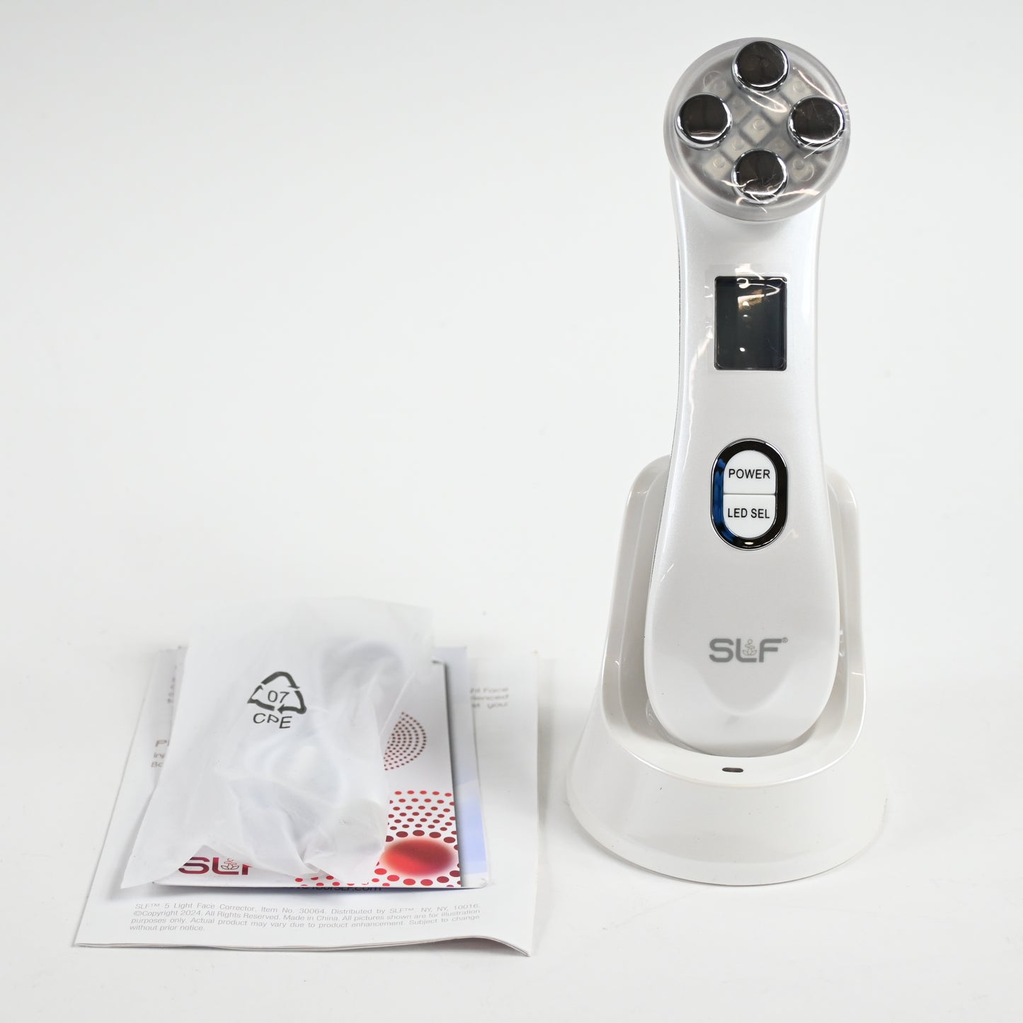 SLF 3-Light LED Facial Therapy Device for Red Blue Skin Care Treatment - Grade A