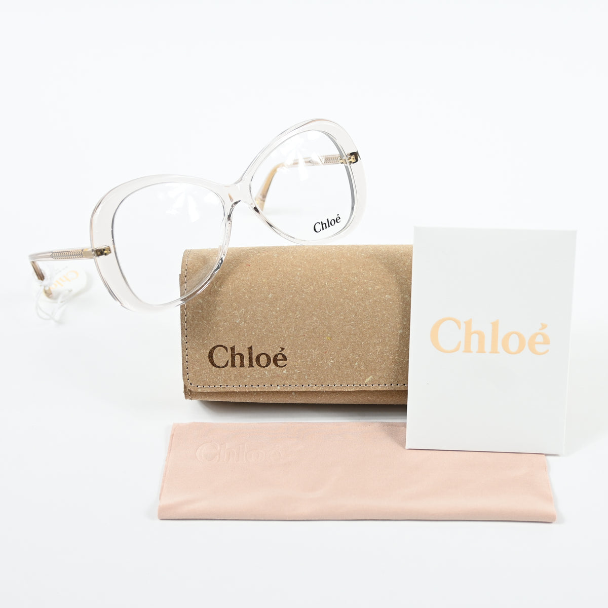 Chloe CH0011O 002 Womens Authentic Eyeglasses Clear Light Pink, 56-13mm - New