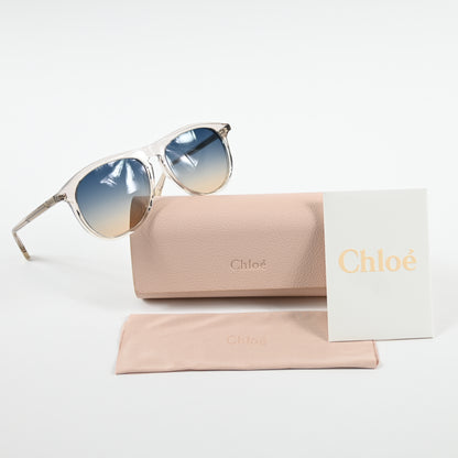 Chloe CH0009S 004 Womens Authentic Sunglasses Clear Light Pink, 56mm - New