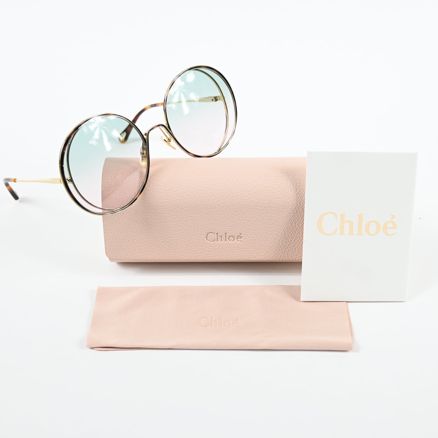 Chloe CH0037S 004 Womens Authentic Sunglasses Gold/Green, 61mm - New