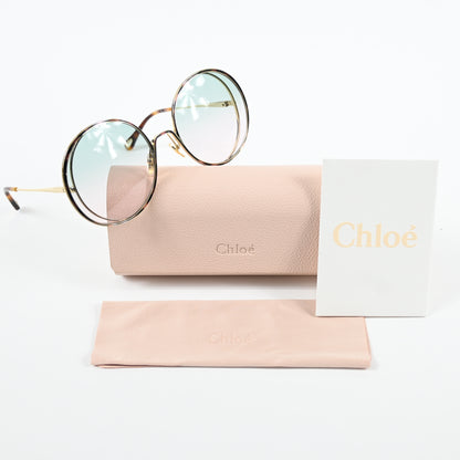 Chloe CH0037S 004 Womens Authentic Sunglasses Gold/Green, 61mm - New