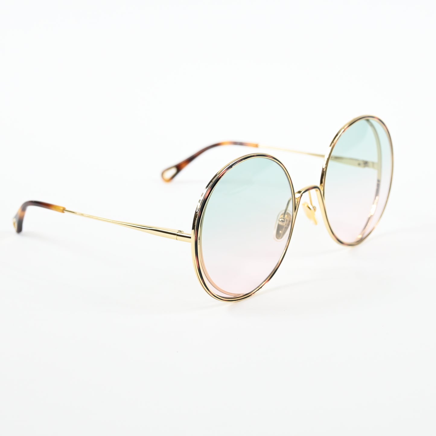 Chloe CH0037S 004 Womens Authentic Sunglasses Gold/Green, 61mm - New
