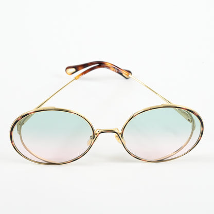 Chloe CH0037S 004 Womens Authentic Sunglasses Gold/Green, 61mm - New