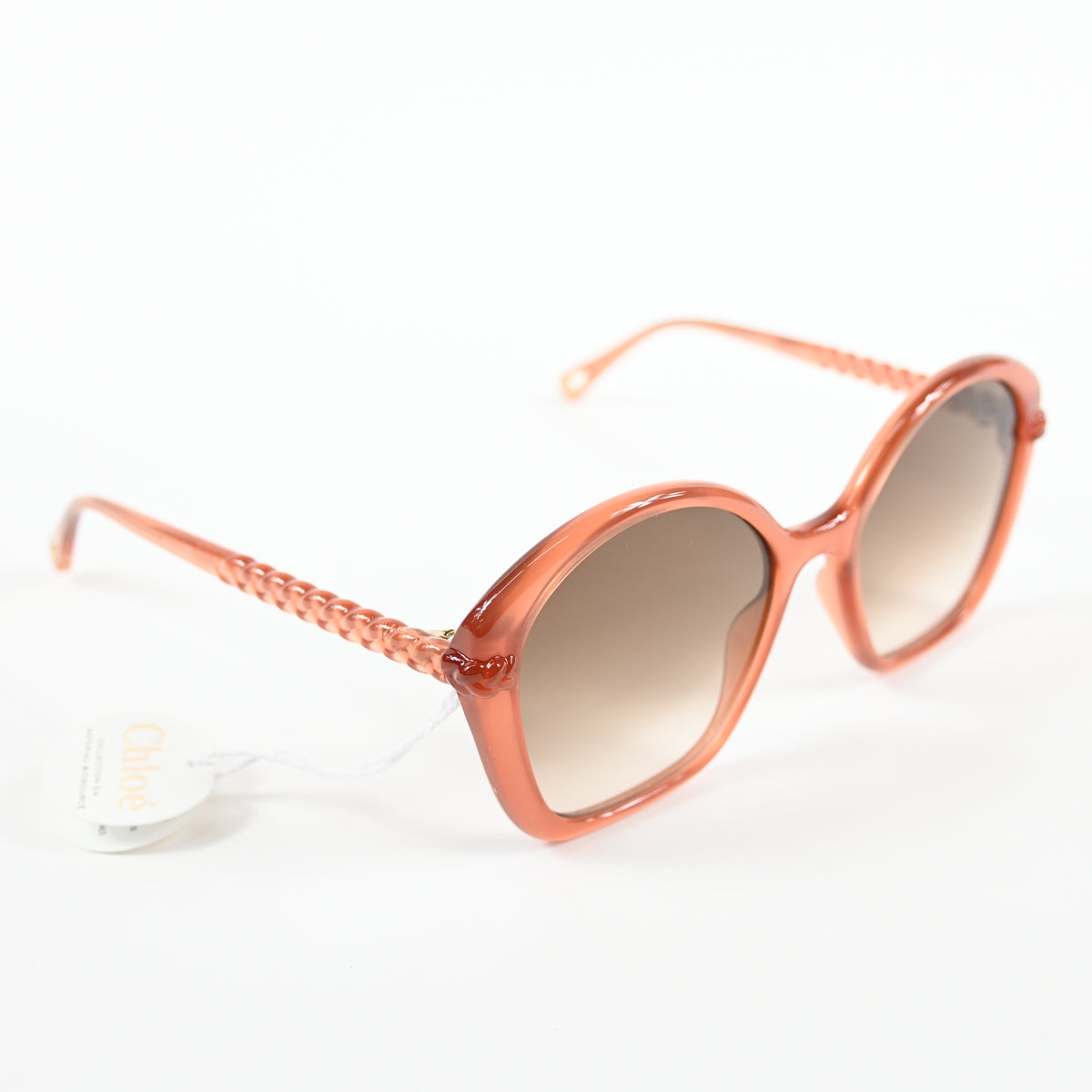 Chloe CH0003S 002 Womens Authentic Sunglasses Clear Brown, 55mm - New
