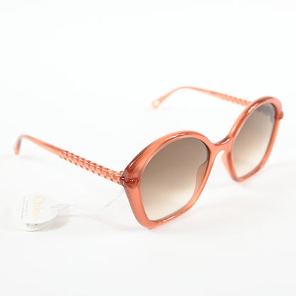 Chloe CH0003S 002 Womens Authentic Sunglasses Clear Brown, 55mm - New