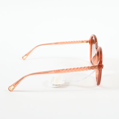 Chloe CH0003S 002 Womens Authentic Sunglasses Clear Brown, 55mm - New