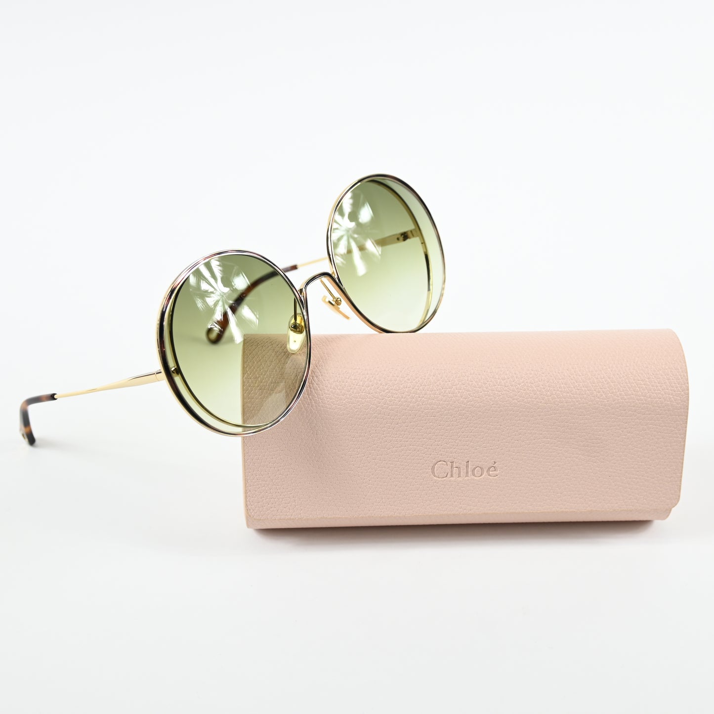 Chloe CH0037S 003 Mens Authentic Sunglasses Gold/Green, 61mm - New