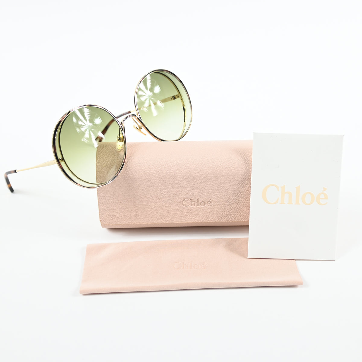 Chloe CH0037S 003 Mens Authentic Sunglasses Gold/Green, 61mm - New