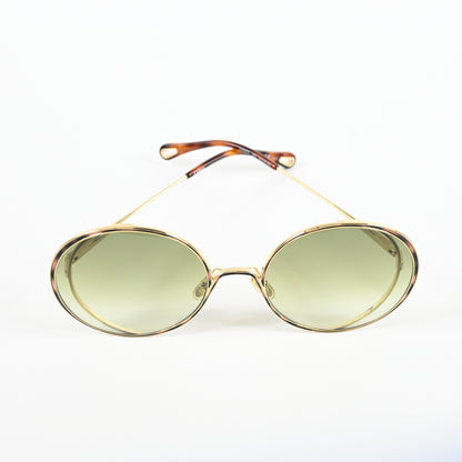 Chloe CH0037S 003 Mens Authentic Sunglasses Gold/Green, 61mm - New