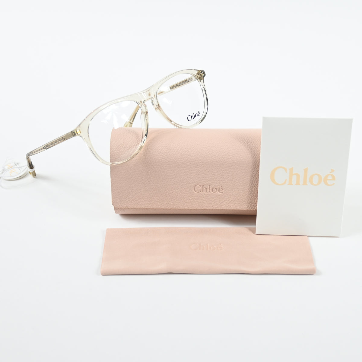 Chloe CH0010O 001 Womens Authentic Eyeglasses Clear Light Pink, 54-16mm - New