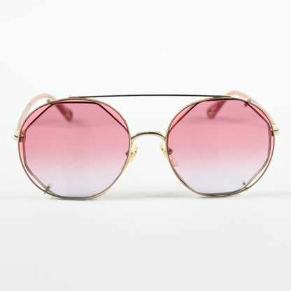 Chloe CH0041S 004 Unisex Authentic Sunglasses Gold/Red, 57mm - New