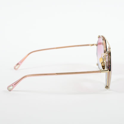 Chloe CH0041S 004 Unisex Authentic Sunglasses Gold/Red, 57mm - New