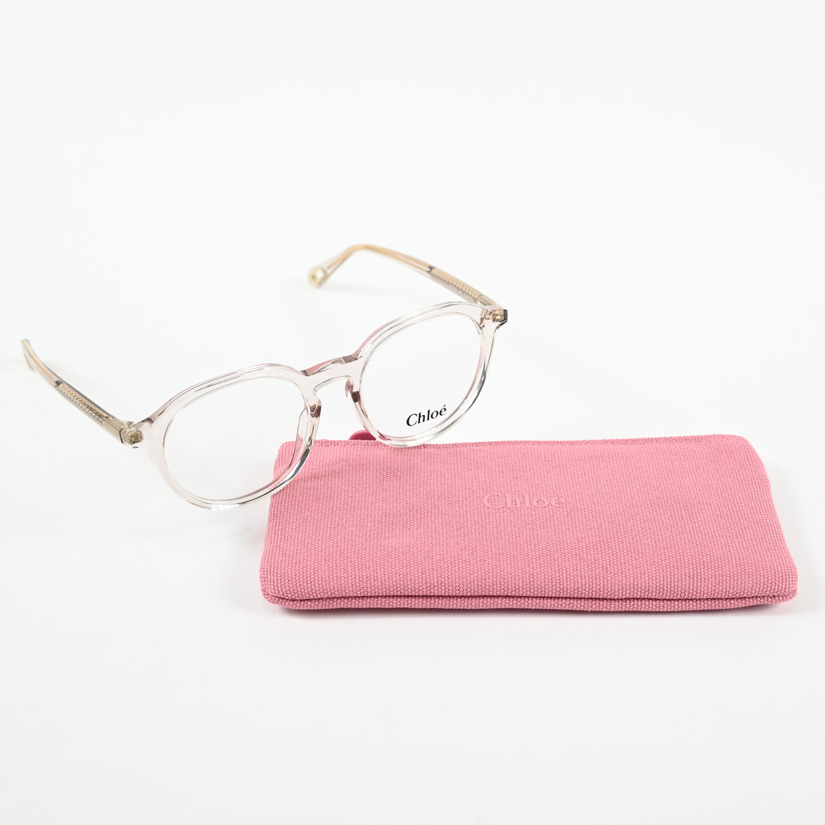 Chloe CH0012O 005 Womens Authentic Eyeglasses Clear Light Pink, 50-18mm - New