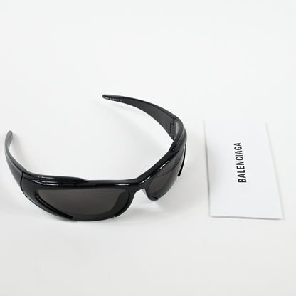 Balenciaga BB0253S 001 Unisex Authentic Sunglasses Black/Gray, 80mm - New