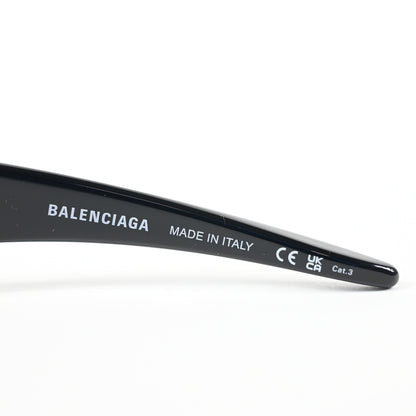 Balenciaga BB0253S 001 Unisex Authentic Sunglasses Black/Gray, 80mm - New
