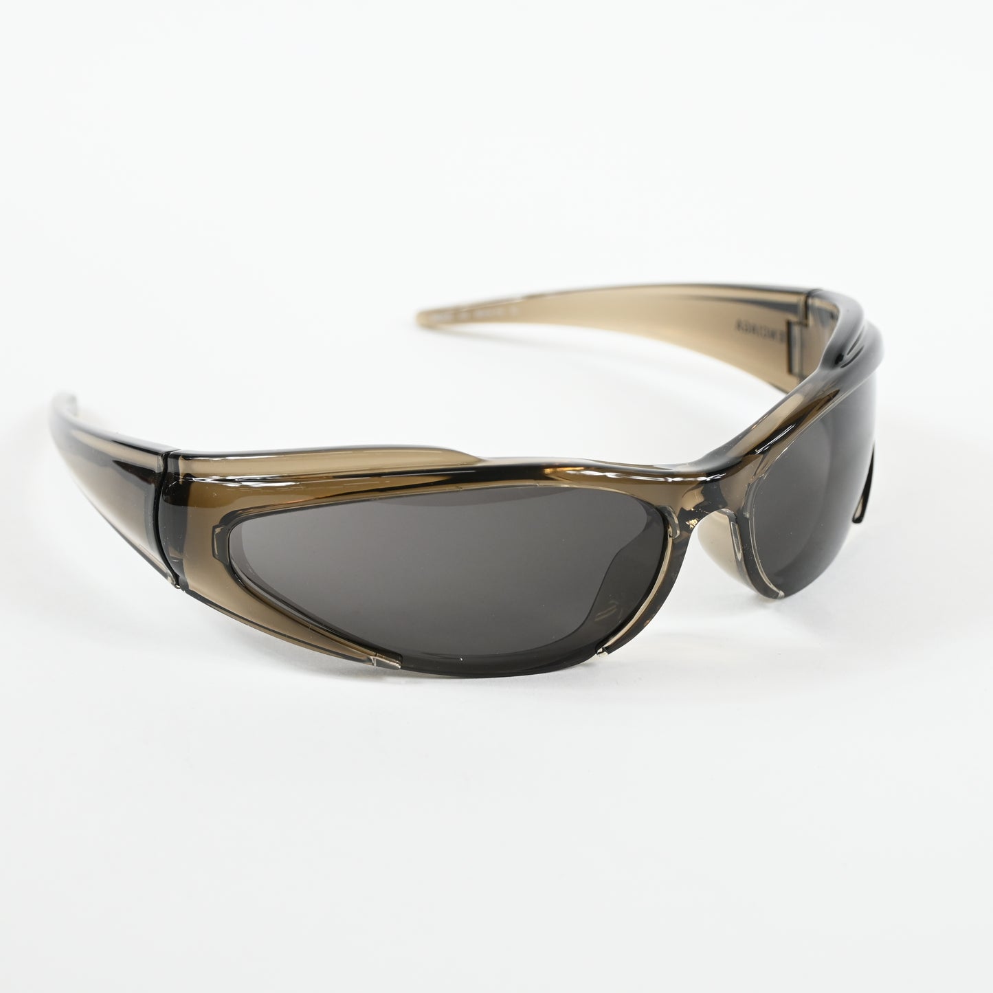 Balenciaga Reverse Xpander Sporty Sunglasses, Brown-Brown-Grey, One Size