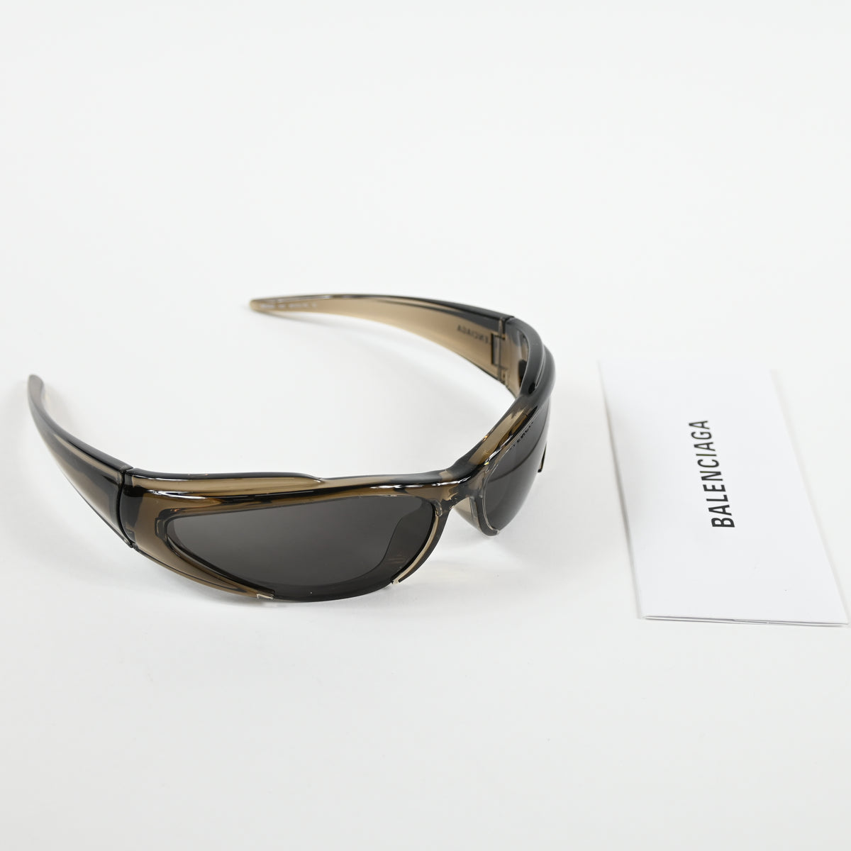 Balenciaga Reverse Xpander Sporty Sunglasses, Brown-Brown-Grey, One Size