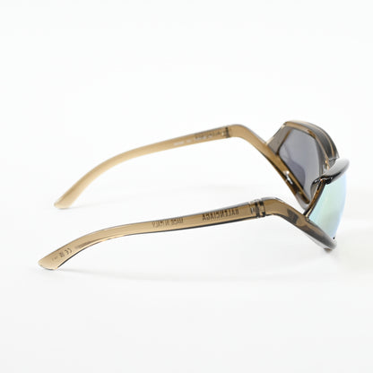 Balenciaga BB0289S 003 Unisex Authentic Sunglasses Clear Brown/Gold, 71mm - New